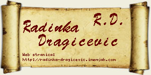 Radinka Dragičević vizit kartica
